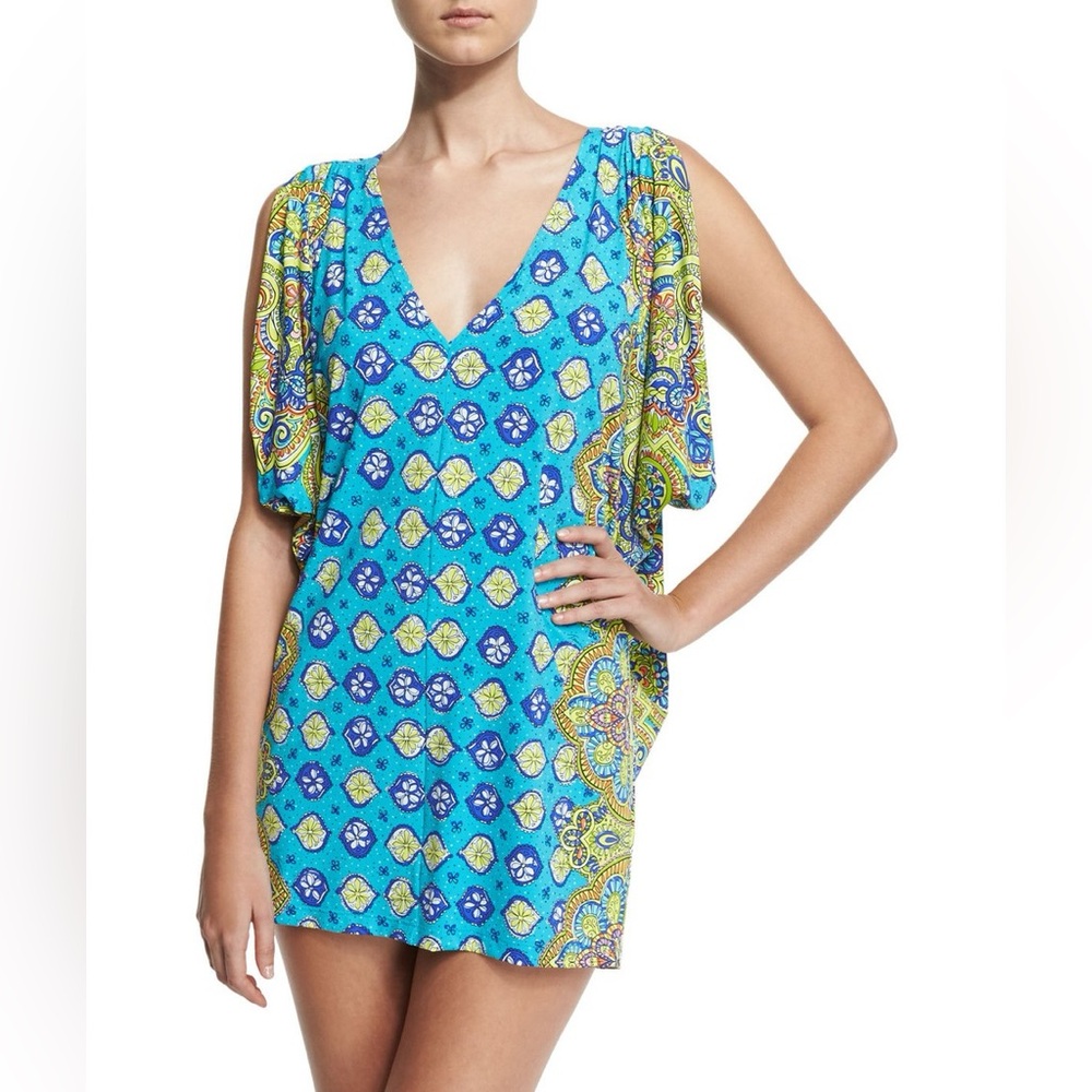 Trina‎ Turk Swim Cover up Corsica Caftan Tunic Dress Size XS